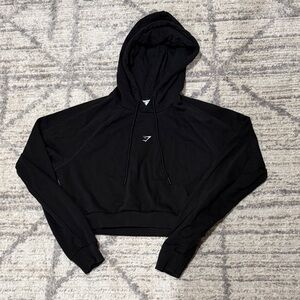 Gymshark Black Cropped Hoodie